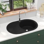 Vidaxl Évier de cuisine en granit bac unique ovale noir décor cuisine maison 142958 Vidaxl Évier de cuisine en granit bac unique ovale noir décor cuisine maison 142958