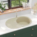 Vidaxl evier de cuisine seul lavabo ovale egouttoir encastré réversible avec trou de montage pour robinet ... Vidaxl evier de cuisine seul lavabo ovale egouttoir encastré réversible avec trou de montage pour robinet ...