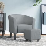 Vidaxl fauteuil cabriolet avec repose - pied chaise avec accoudoirs canap avec dossier sige rembourr ...