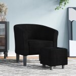 Vidaxl fauteuil cabriolet avec repose - pied chaise avec accoudoirs canap avec dossier sige rembourr ...