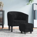 Vidaxl fauteuil cabriolet avec repose - pied chaise avec accoudoirs canap avec dossier sige rembourr ...