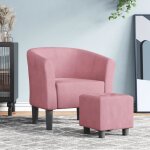 Vidaxl fauteuil cabriolet avec repose - pied chaise avec accoudoirs canap� avec dossier si�ge rembourr� ...