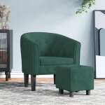 Vidaxl fauteuil cabriolet avec repose - pied chaise avec accoudoirs canap� avec dossier si�ge rembourr� ...