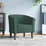 Vidaxl fauteuil cabriolet vert foncé velours 356444 Vidaxl fauteuil cabriolet vert foncé velours 356444