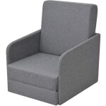 Fauteuil convertible - vidaxl - gris clair - tissu - 1 place - contemporain - design