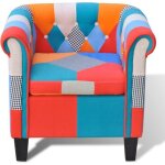 Vidaxl fauteuil avec design de patchwork tissu sige meuble salon chambre 241027