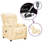 Vidaxl fauteuil inclinable �lectrique cr�me similicuir 3098804