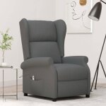 Vidaxl fauteuil inclinable électrique à oreilles gris foncé tissu 3098320 Vidaxl fauteuil inclinable électrique à oreilles gris foncé tissu 3098320
