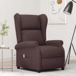 Vidaxl fauteuil inclinable �lectrique � oreilles marron fonc� tissu 3098324