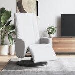 Vidaxl fauteuil inclinable avec repose - pieds blanc similicuir 356510