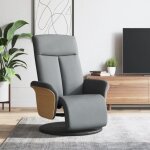 Vidaxl fauteuil inclinable avec repose - pieds gris clair tissu 356521