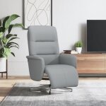 Vidaxl fauteuil inclinable avec repose - pieds gris clair tissu 356561