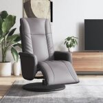 Vidaxl fauteuil inclinable avec repose - pieds gris similicuir 356507