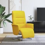 Vidaxl fauteuil inclinable avec repose - pieds jaune clair tissu 356569