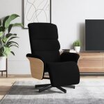 Vidaxl fauteuil inclinable avec repose - pieds noir tissu 356603
