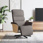 Vidaxl fauteuil inclinable avec repose - pieds taupe tissu 356606