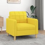 Vidaxl fauteuil jaune clair 60 cm tissu fauteuil fauteuil de baignoire fauteuil club canap canap confortable ...