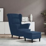 Vidaxl fauteuil  oreilles avec tabouret chaise de relaxation sige de salon meuble de salle de sjour ...