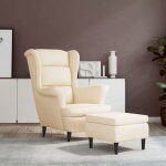 Vidaxl fauteuil  oreilles avec tabouret chaise de relaxation sige de salon meuble de salle de sjour ...
