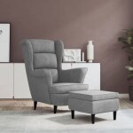 Vidaxl fauteuil  oreilles avec tabouret chaise de relaxation sige de salon meuble de salle de sjour ...