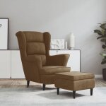 Vidaxl fauteuil à oreilles avec tabouret chaise de relaxation siège de salon meuble de salle de séjour ... Vidaxl fauteuil à oreilles avec tabouret chaise de relaxation siège de salon meuble de salle de séjour ...