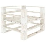 Vidaxl fauteuil palette de jardin bois blanc