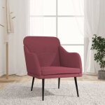 Vidaxl fauteuil rouge bordeaux 63x76x80 cm tissu fauteuil relax fauteuil de salon chaise de chambre � ...