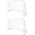 Vidaxl 2x filet de but de football acier filet de cage de football jardin 276045 Vidaxl 2x filet de but de football acier filet de cage de football jardin 276045
