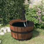 Vidaxl fontaine  eau avec pompe 28x28x345 cm bois de sapin massif jeu deau fontaine fontaine deau de ...