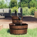 Vidaxl fontaine � eau avec pompe 445x445x58 cm bois de sapin massif jeu deau fontaine fontaine deau de ...