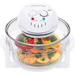 Four  convection halogne - vidaxl - 1400 w - 17 l - couleur blanche - bague dextension