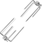 Vidaxl fourchettes de broche 2 pcs acier