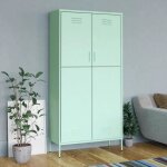 Vidaxl garde - robe vert menthe 90x50x180 cm acier Vidaxl garde - robe vert menthe 90x50x180 cm acier