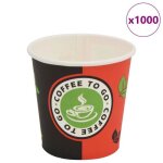Vidaxl gobelet  caf jetable 1000 pcs papier 120 ml (4 oz)