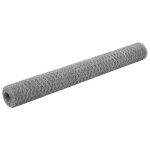 Vidaxl grillage acier galvanis� 25x12 m hexagonal argent� cl�ture de jardin 143324