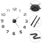 Vidaxl horloge murale 3d design moderne xxl noir décor de maison mur salon 50639 Vidaxl horloge murale 3d design moderne xxl noir décor de maison mur salon 50639
