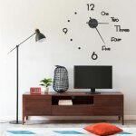 Vidaxl horloge murale 3d design moderne noir 100 cm xxl Vidaxl horloge murale 3d design moderne noir 100 cm xxl