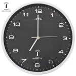 Vidaxl horloge murale radioguide avec mouvement  quartz noir cuisine salon 50618