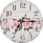 Vidaxl horloge murale  quartz fleur montre de salon pendule de mur mdf 30 cm multicolore 50625
