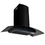 Vidaxl hotte murale acier inoxydable lcd 756 m� / h 90 cm noir aspirante d�cor 50708
