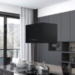 Vidaxl hotte suspendue � lcd tactile hotte de cuisine eclairage led filtre � graisse maison int�rieur ...