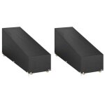 Vidaxl housses pour chaise longue 2 pcs 12 ?illets 200x65x35 - 60 cm pe 3155395
