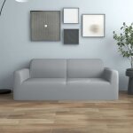 Vidaxl housse extensible de canap 2 places gris jersey de polyester 332941
