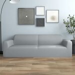 Vidaxl housse extensible de canap 2 places gris jersey de polyester 332942