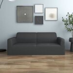 Vidaxl housse extensible canap 2places anthracite jersey de polyester 332937