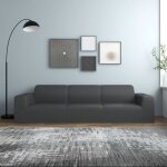 Vidaxl housse extensible canap 4places anthracite jersey de polyester 332939