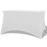 Vidaxl housses extensibles pour table 2 pices 120x605x74 cm blanc 132033