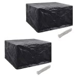 Vidaxl housses de salon de jardin 2 pcs rotin 8 ?illets 172x113 cm