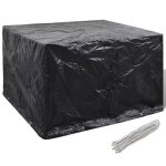 Vidaxl housse de salon de jardin 8 ?illets 135 x 135 x 90 cm