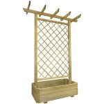 Vidaxl jardinire pergola 162 x 56 x 204 cm bois